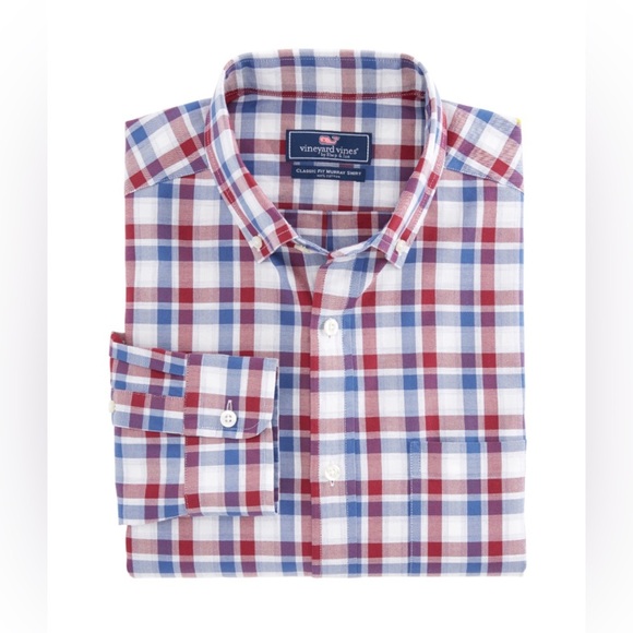 Vineyard Vines French Quarter Plaid Classic Fit Murray Long Sleeve Shirt size XL - Picture 1 of 10